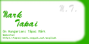 mark tapai business card