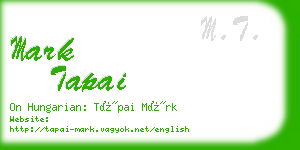 mark tapai business card